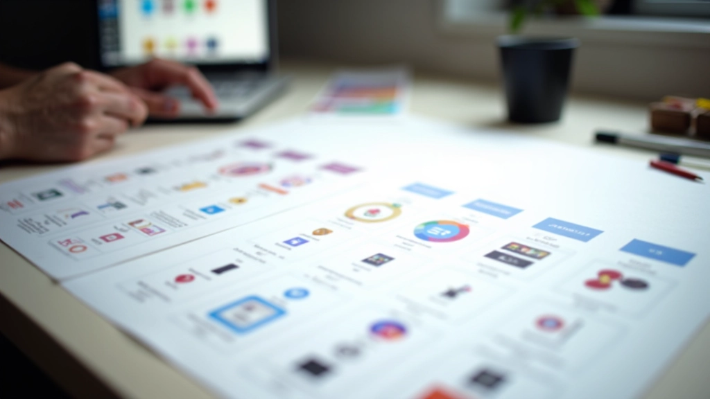 Tavola di design Figma con una griglia di icone SVG organizzate per categoria, dimensione e stile visivo